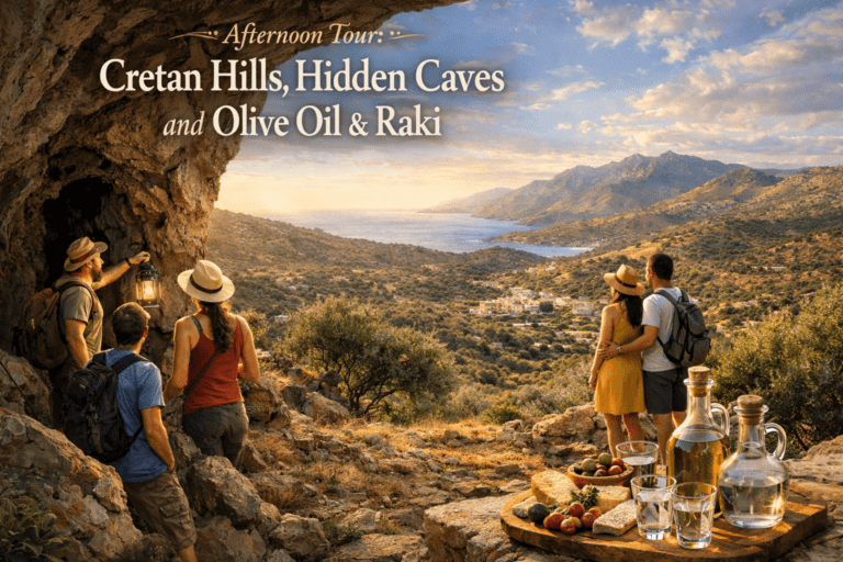 Afternoon Tour “Cretan Hills, Hidden Caves and Olive oil & Raki” (1033404)